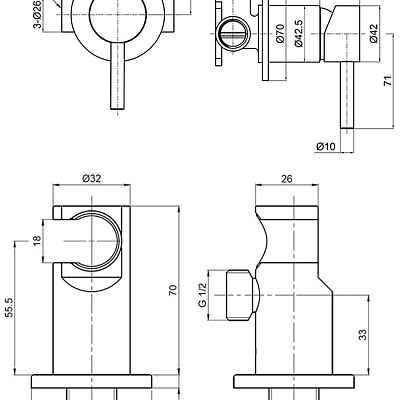 AQMS144CR Комплект гигиенического душа хром