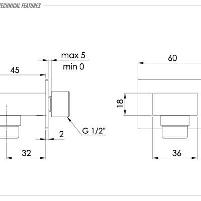 Шланговое подключение для душа Remer 309W, хром