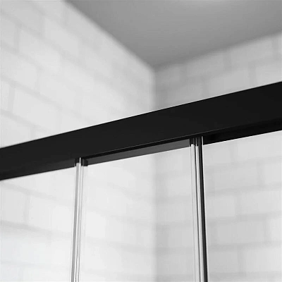 Душевая дверь Radaway Idea Black KDD 100 х 200.5 см, стекло прозрачное, профиль черный, левая, 387062-54-01L