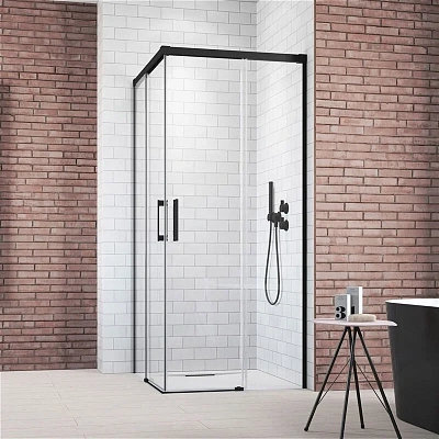 Душевая дверь Radaway Idea Black KDD 100 х 200.5 см, стекло прозрачное, профиль черный, правая, 387062-54-01R