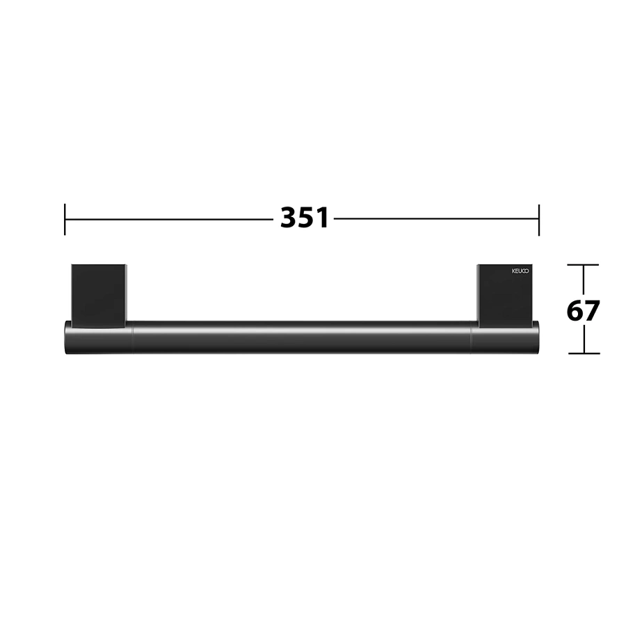 Поручень Keuco Plan 14907370000 черный матовый