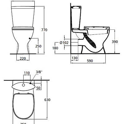 Унитаз-компакт Ideal Standard Oceane Junior W909001 с микролифтом