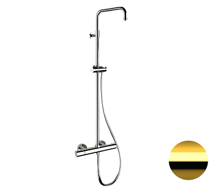 Душевая система термостатическая Remer Elegance EQ32ASSDDO, золото глянцевое