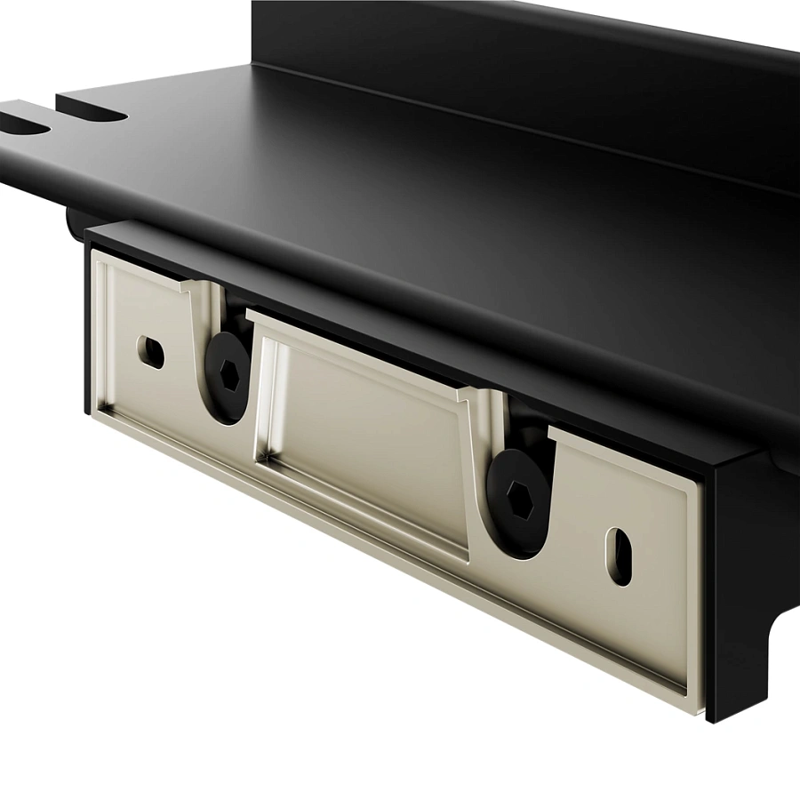 Полочка для душа cо стеклоочистителем Keuco Reva 12859370000 черный матовый