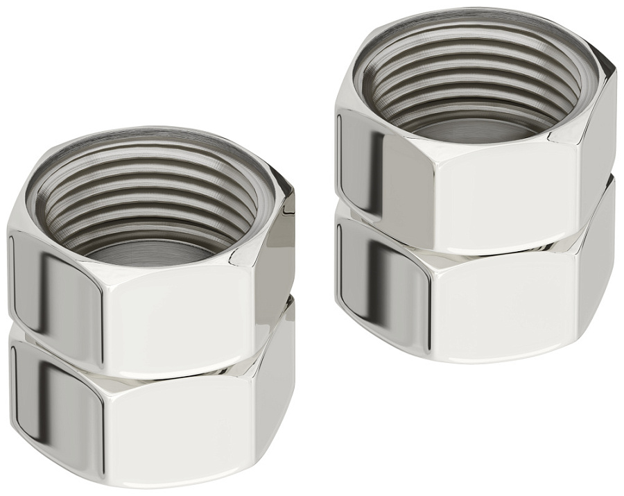 Комплект соединительный прямой G 1" НГ х G 1" НГ / 2 шт (Без покрытия), арт.02102-1010