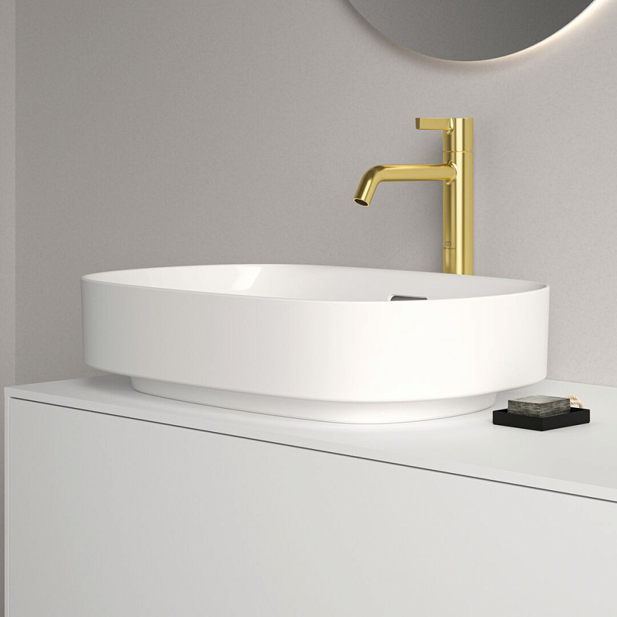 Раковина-чаша Ideal Standard Atelier Linda-X 55x38 см T4401V1 с переливом, белый матовый