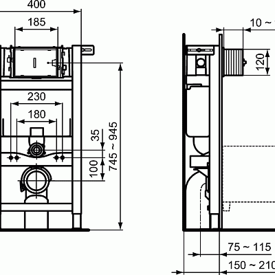 Система инсталляции для унитазов Ideal Standard Prosys Frame 150 M R009067