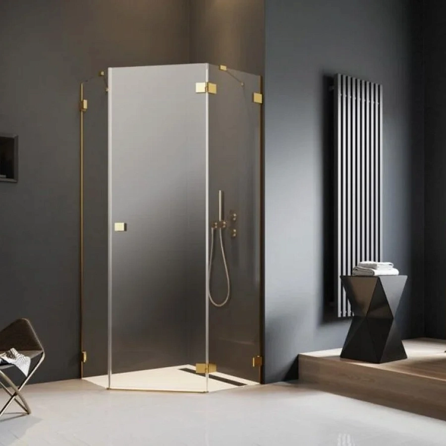 Душевая дверь Radaway Essenza Pro Gold PTJ R, 57 х 200 см, стекло прозрачное, профиль золото, правая, 10100000-09-01R