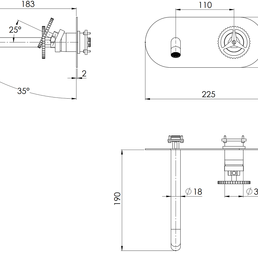 Смеситель для раковины Remer Chrono CH15LWB, хром
