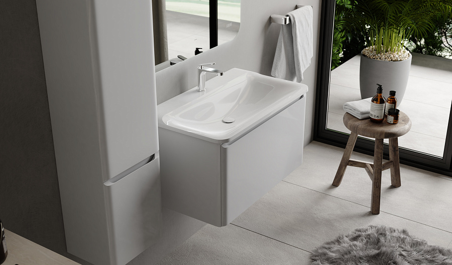 Тумба под умывальник Raval Welto 80 подвесная белая