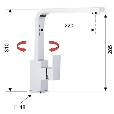 Смеситель для кухни Remer Q-Design QD42U