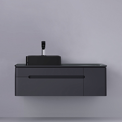 Тумба под умывальник Jorno Shine 120 подвесной антрацит