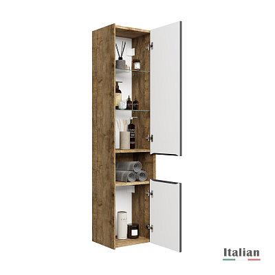 Пенал Jorno Tossony 140 подвесной, дуб самдал/антрацит