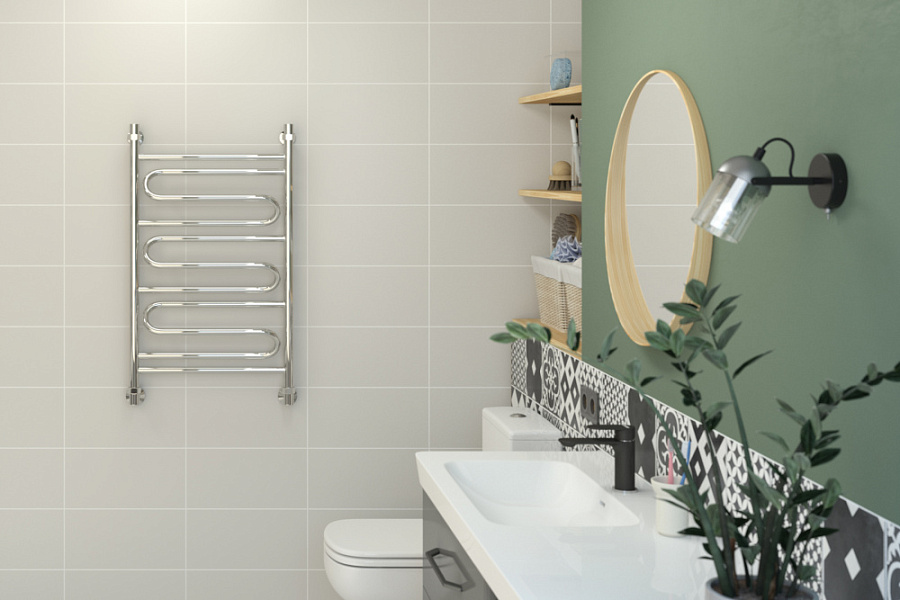 Водяной полотенцесушитель Стилье Аксиома-30 800х500, Без покрытия, арт.00663-8050