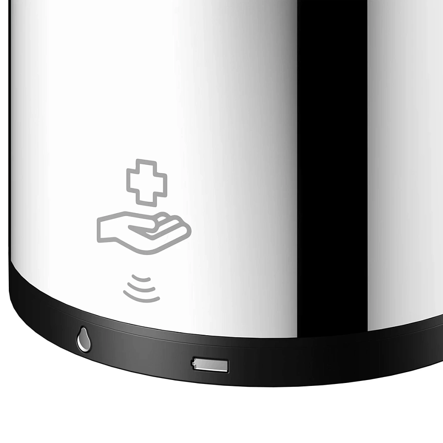 Дозатор для дезинфицирующих средств и геля Keuco Plan 14987010037 хром / черный