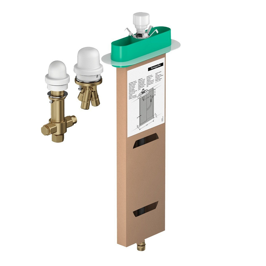 Скрытая часть смесителя, sBox (3 отверстия) Hansgrohe 13481180