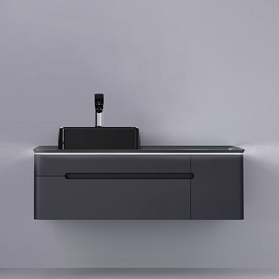 Тумба под умывальник Jorno Shine 120 подвесной антрацит