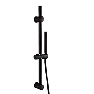 Душевая стойка с ручным душем и шлангом Remer 317ID7MDNO, черный матовый