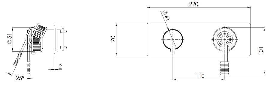 Смеситель для душа Remer Atelier AL92ZWB, хром