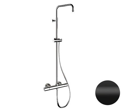 Душевая система термостатическая Remer Elegance EQ32ASSDNO, черный матовый