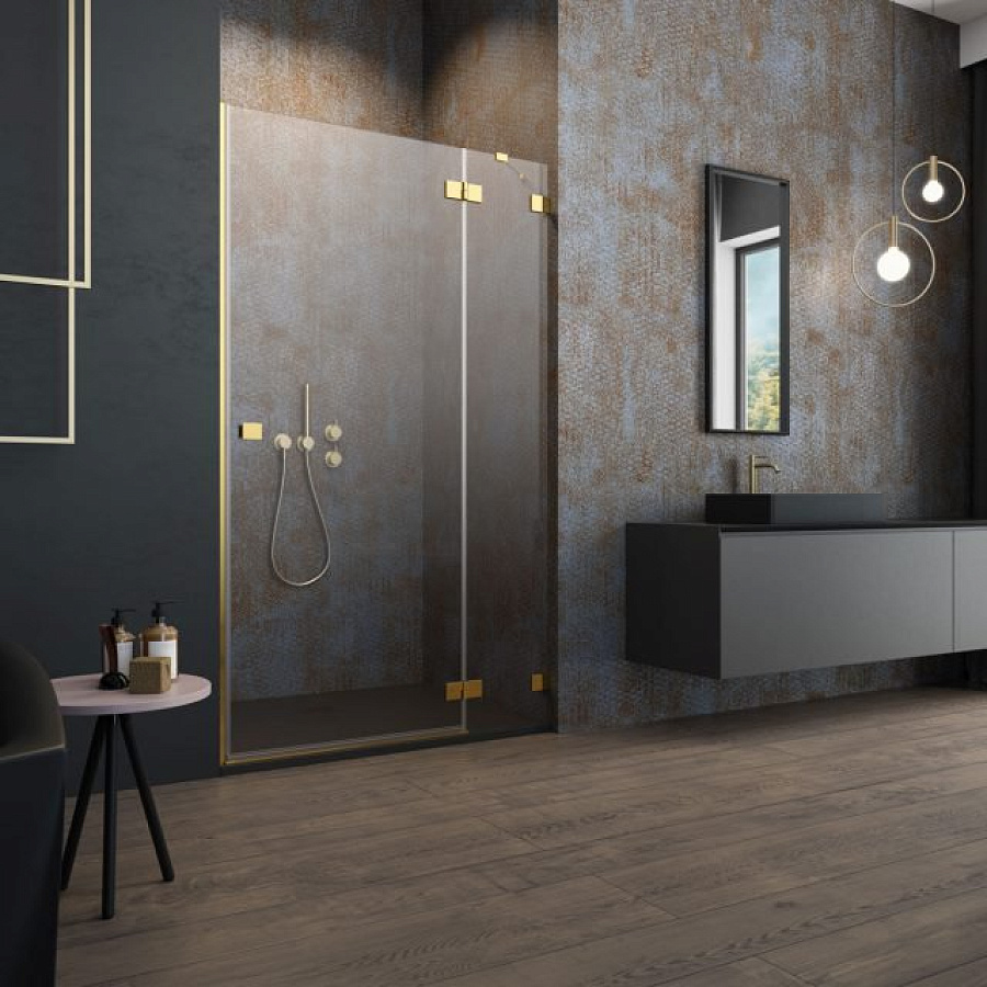 Душевая дверь Radaway Essenza Pro Gold DWJ 110x200 R стекло прозрачное/золото