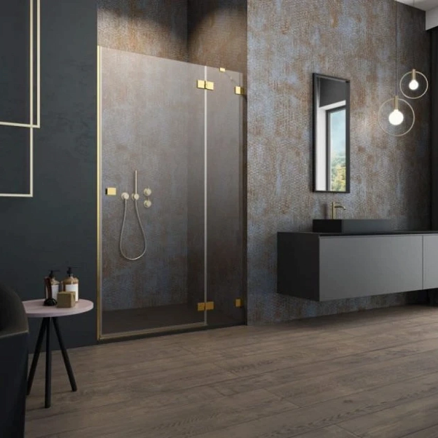 Душевая дверь Radaway Essenza Pro Gold DWJ 110x200 R стекло прозрачное/золото