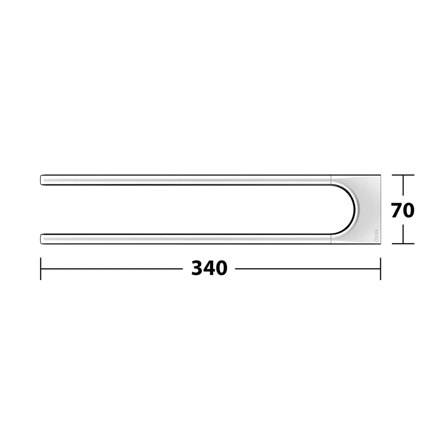 Полотенцедержатель 2-рычажный Keuco Moll 450 мм 12718010000 хром