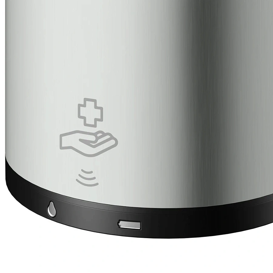 Дозатор для дезинфицирующих средств и геля Keuco Plan 14987210037 нержавеющая сталь finish / черный