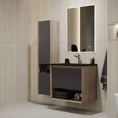 Тумба Jorno Tossony 70 подвесная Дуб Самдал/Антрацит