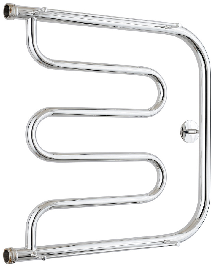 Водяной полотенцесушитель Стилье Тандем 2 полки 500х500 резьба-сгон 1", Без покрытия, арт.00016-5050