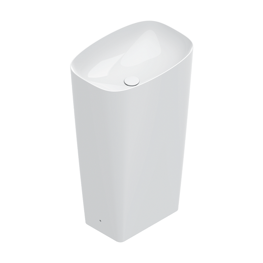 Напольная раковина Catalano Green 55х38, с отв. для слива в полу, арт.0428550001, белый глянцевый