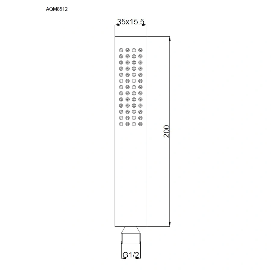 AQM8512MB Savona Лейка латунная, черный матовый