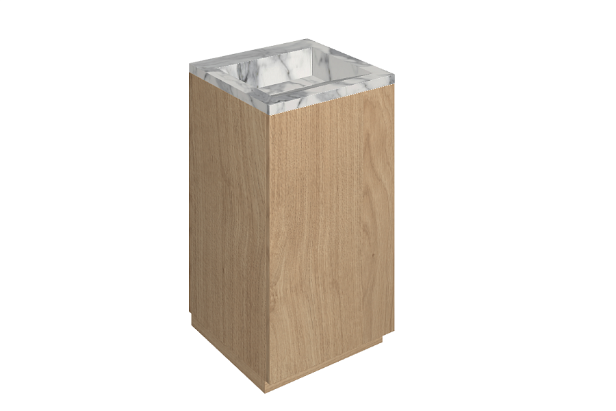 Раковина из керамогранита ITALON HOME Cube Air 50 Wood