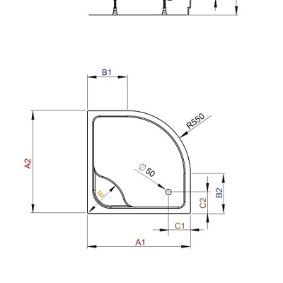 Душевой поддон Radaway Indos A900 (на ножках) 90х90х41