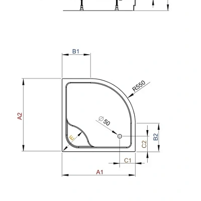Душевой поддон Radaway Indos A900 (на ножках) 90х90х41