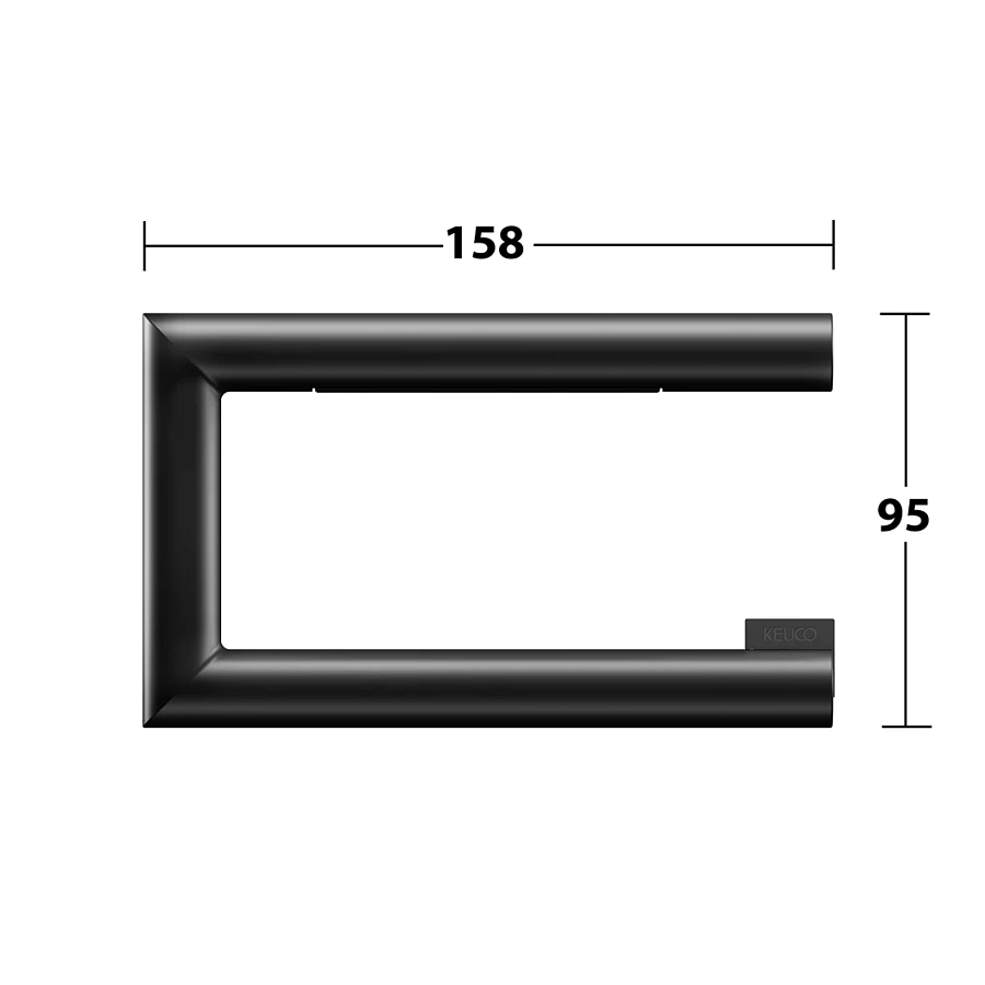 Держатель туалетной бумаги Keuco Reva 12862370000 черный матовый