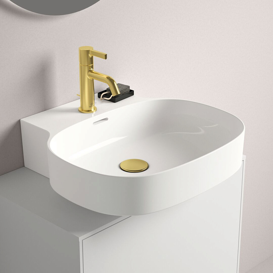 Раковина Ideal Standard Atelier Linda-X 50x48 см T475301 с переливом, белый глянцевый