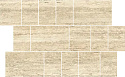 Мозаика THERMAE VERSO MINI BRICK TRAVERTINO CLASSIC 29x42