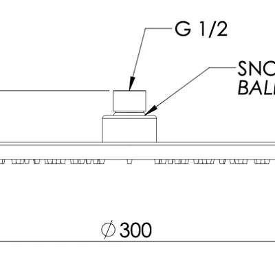 Верхний душ с шарнирным соединением 30 см Remer 359MM30X, хром