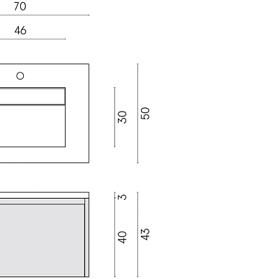 Раковина из керамогранита ITALON HOME Fly Air 70 Wood