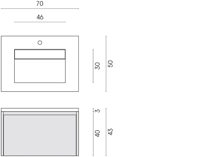 Раковина из керамогранита ITALON HOME Fly Air 70 Wood
