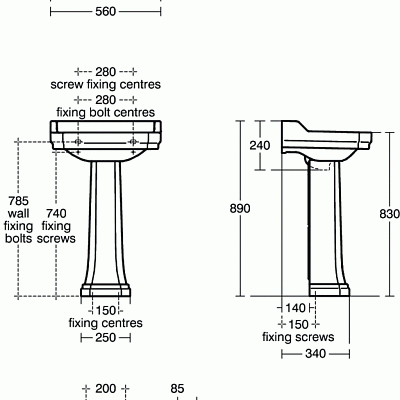 Раковина Ideal Standard Waverley 56x45 см U470201