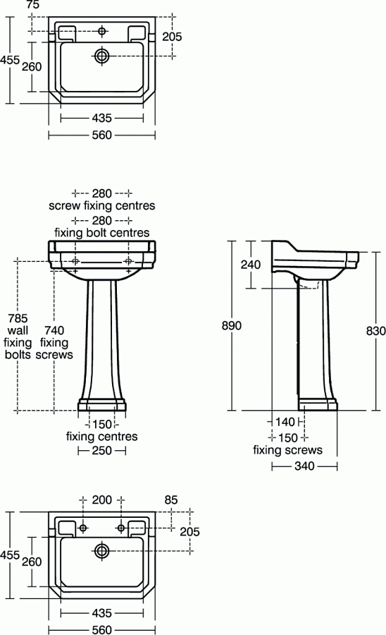 Раковина Ideal Standard Waverley 56x45 см U470201