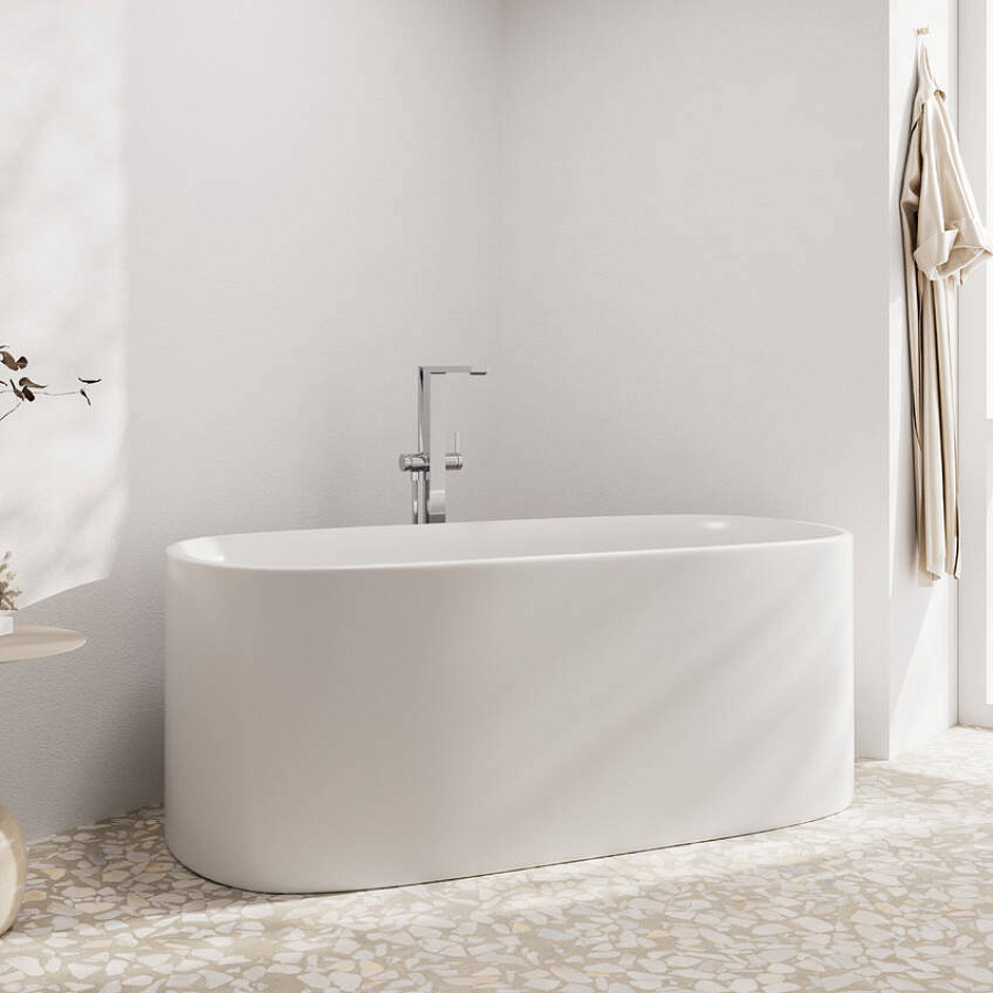 Смеситель для ванны напольный Hansgrohe Tecturis E 73445000 хром