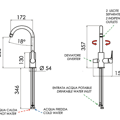 Смеситель для кухни Remer Winner W79DW, хром