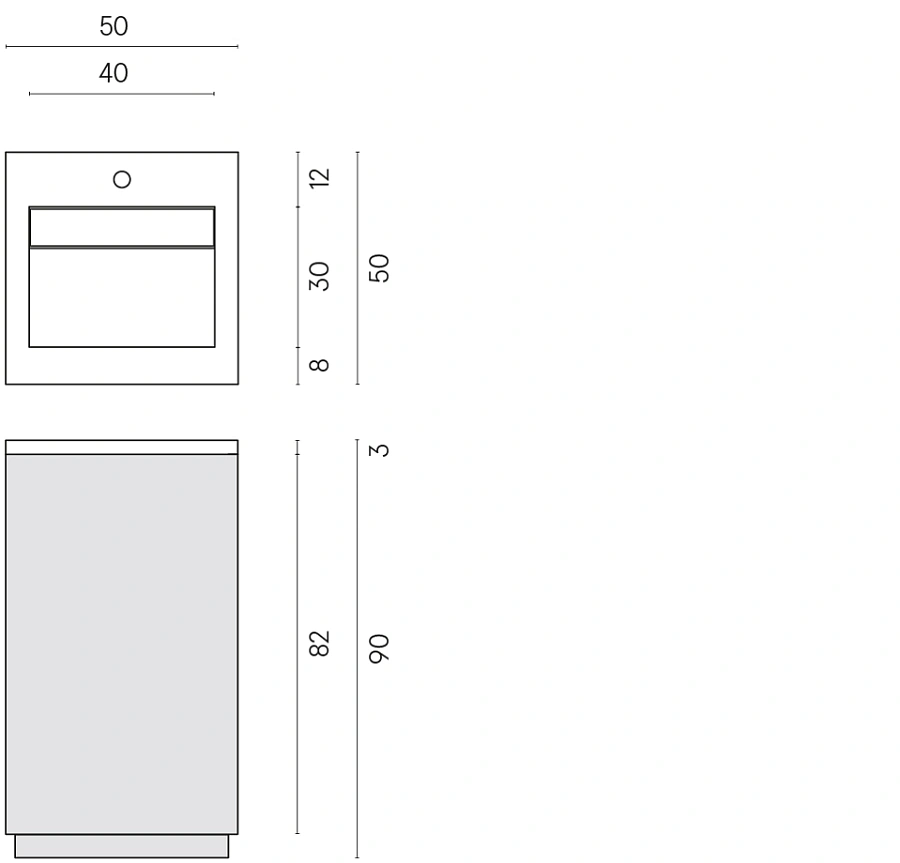 Раковина из керамогранита ITALON HOME Cube Air 50 White