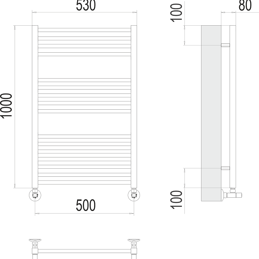 Ватикан П16 500х1000 Полотенцесушитель TERMINUS, арт.4670078530523