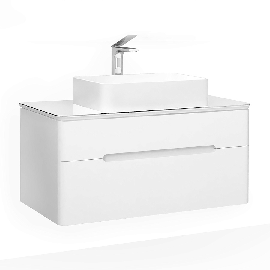 Тумба под умывальник Jorno Bosko 100 подвесной белая