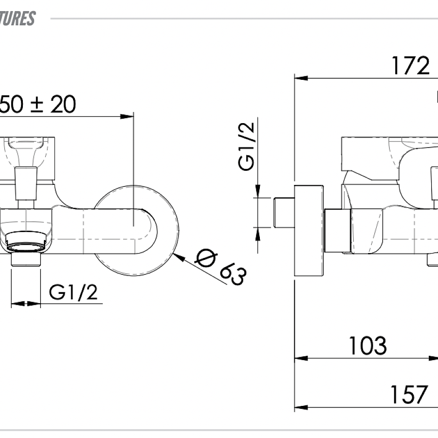 Смеситель для ванны Remer Winner W05