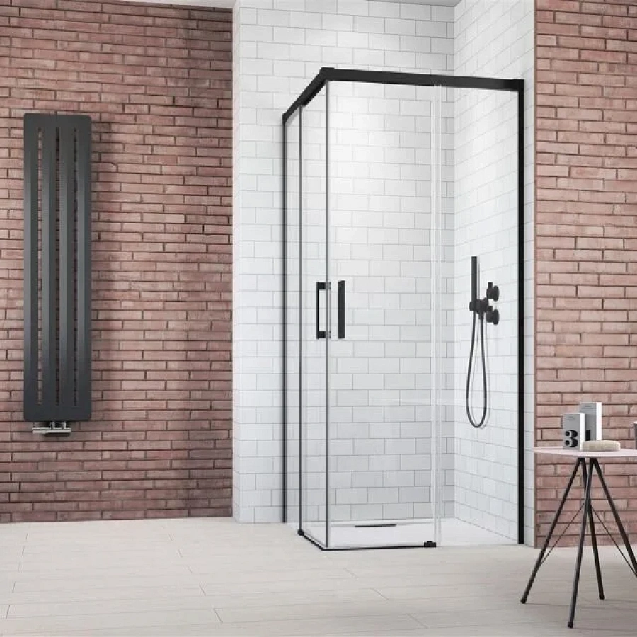 Душевая дверь Radaway Idea Black KDD 120 х 200.5 см, стекло прозрачное, профиль черный, правая, 387064-54-01R